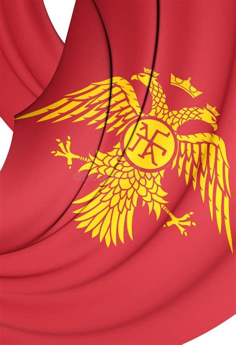 Byzantine Eagle Flag Of Palaiologos Dynasty Stock Illustration