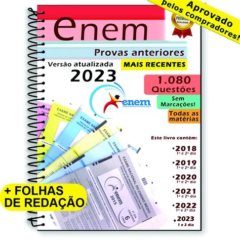 Enem ATUALIZADO 2025 provas anteriores questões 2019 até 2024