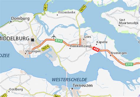 Kaart Michelin Heinkenszand Plattegrond Heinkenszand Viamichelin