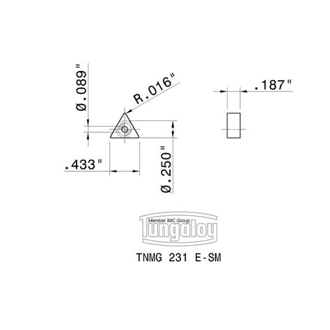 Tungaloy Turning Insert Tnmg E Sm T Carbide Msc Direct