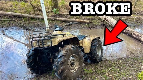 Built Honda Four Wheeler Goes Mudding Youtube