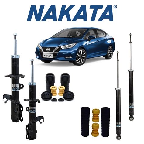 4 Amortecedor Nakata Orig Diant Tras Kit Batente Versa 13 14 No