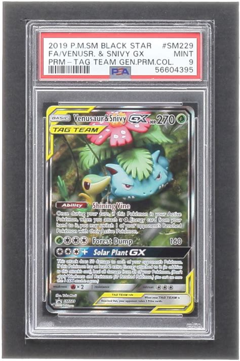 Venusaur Snivy Tag Team Gx Pokemon Sun And Moon Black Star