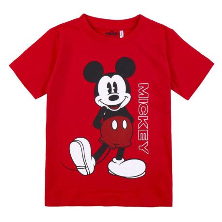 Camiseta Corta Roja Mickey Mouse Por Lafrikileria