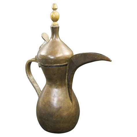 Middle Eastern Dallah Turkish Ottoman Brass Coffee Pot For Sale At 1stDibs