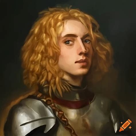 Oil Painting Of A Brave Blond Haired Knight On Craiyon