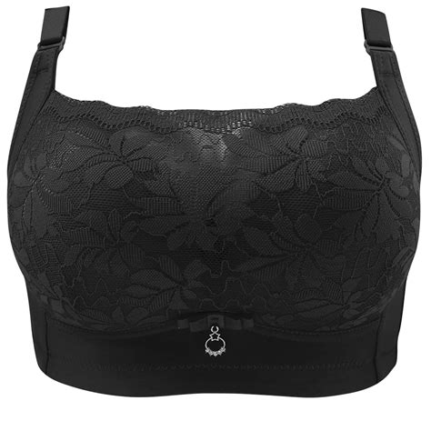 Mallwal Comfort Bras Women Back Smoothing Bra Feature V Neck Sport Bra Style W 519 Black S