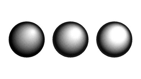 Premium Vector Halftone Spheres Set Semitone Dotted Globes Comic