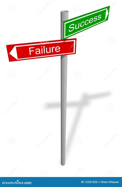 Abstract Signpost For Success And Failure Stock Illustration