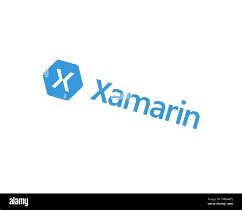 Xamarin Rotated Logo White Background B Stock Photo Alamy