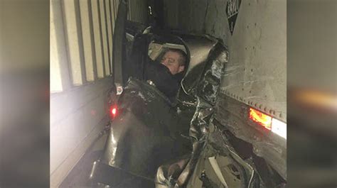 Man Crushed Between 2 Semis Stuns Paramedics When He Walks Out Of