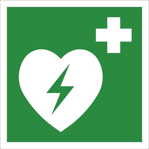 Rettungszeichen Automatisierter Ext Defibrillator Aed