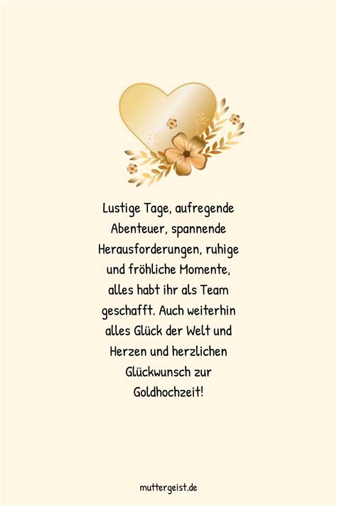 Herzliche Glückwünsche zur goldenen Hochzeit