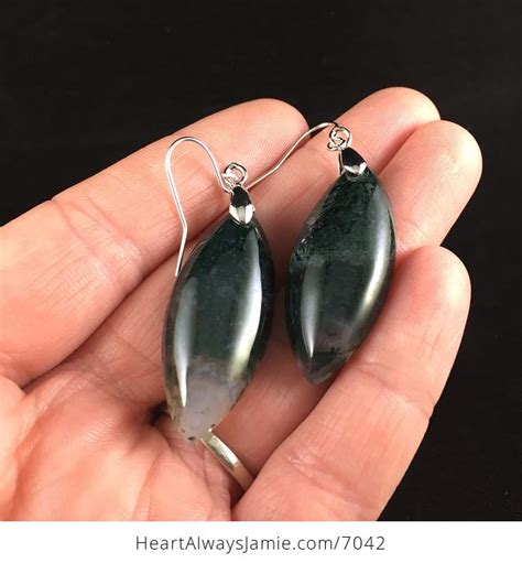 Green Moss Agate Stone Jewelry Earrings Okzfg99gioa