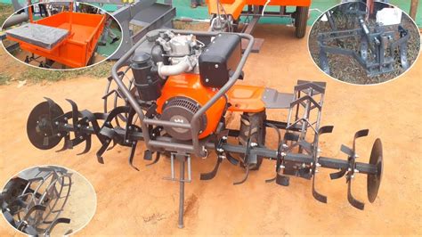 Agricultural Power Tiller Trolly With Brake Attachments For Tillers