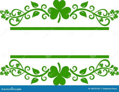 Shamrock Border Vector Illustration | CartoonDealer.com #4337316