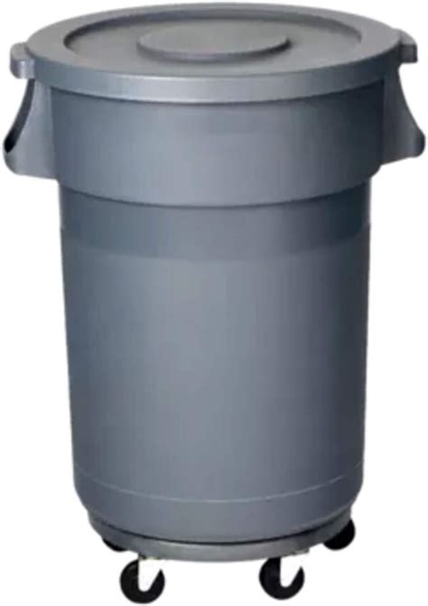 Trash Can Plastic Outdoor Trash Can With Wheels 80l Gray Rubbish Bin