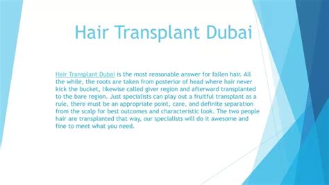 Ppt Hair Transplant Dubai Powerpoint Presentation Free Download Id