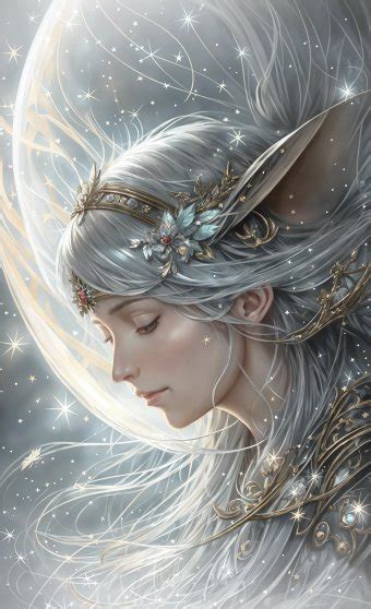 Silver Lady Portrait Of Magic Digital Art Egor Turovec