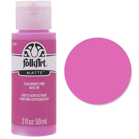 Bright Pink Folkart Acrylic Paint Hobby Lobby 444224