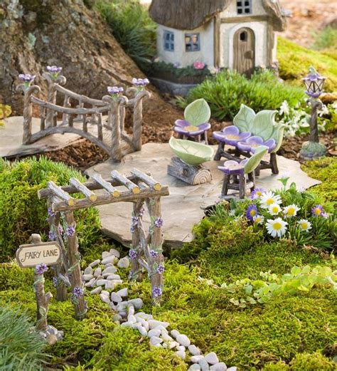 Miniatur Fairy Garden Fairy Lane Set Plowhearth Miniatur Fairy