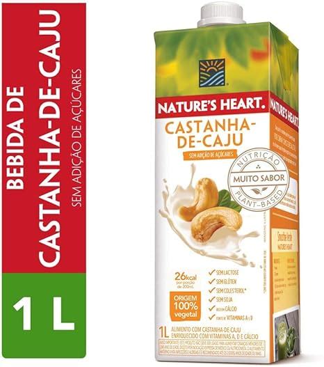 Natures Heart Bebida Vegetal Natures Heart Castanha De Caju 1l