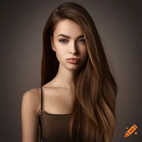 Woman With Long Brown Hair