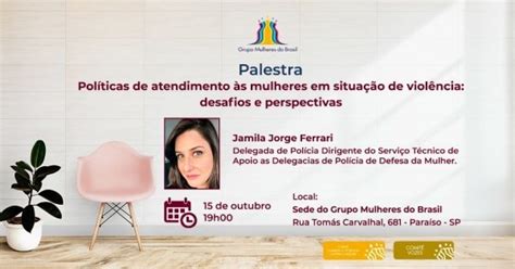 Palestra Políticas de atendimento às mulheres em situação de violência