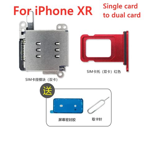 Dyx สำหรับ Iphone Xr Dual Sim Card Reader ซ็อกเก็ต Flex Cable Daul