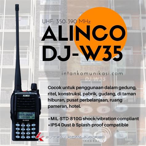 HT Alinco DJ W35 UHF350 Intan Komunikasi Indonesia