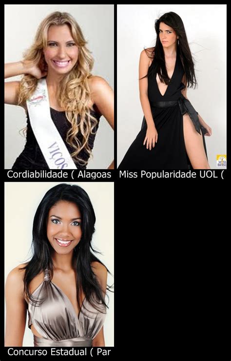 Concursos de Beleza Miss Mundo Brasil 2011 Vencedoras das premiações