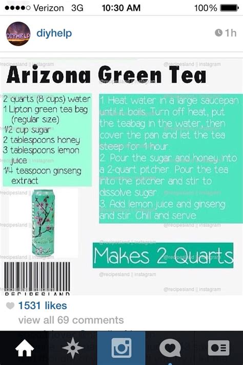 arizona tea ingredients