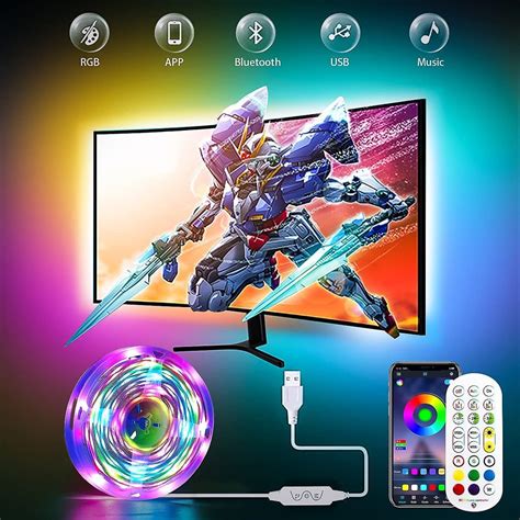 LED TV Backlight 2 5M USB Led Strip Lights With Remote For 40 60 Inch