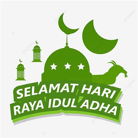 Diseño Vector Clipart Letras De Selamat Hari Raya Idul Adha Con Cabra Y