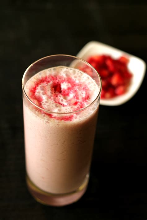 Pomegranate & Rose Syrup Milkshake - Ruchik Randhap