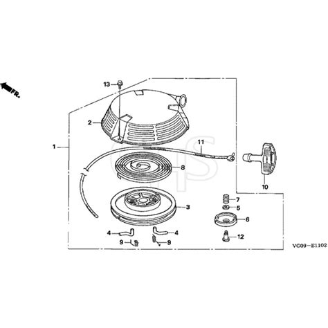 Honda Hrh K Hxeh Mzbu Recoil Starter Diagram Ghs