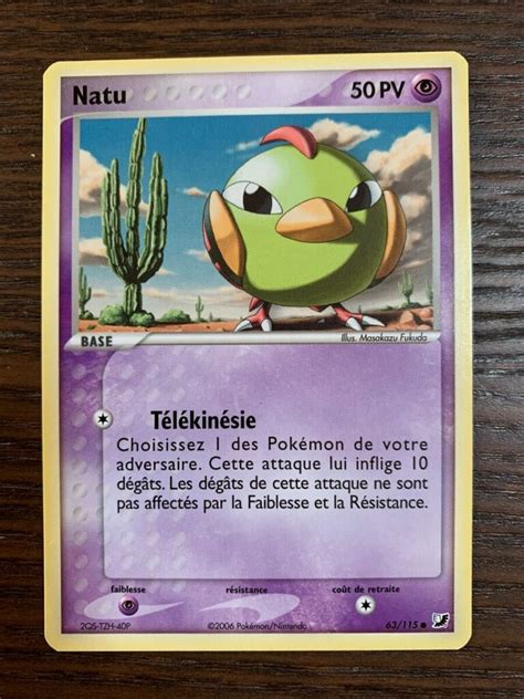 Natu 63 115 EX Forces Cachées carte Pokemon