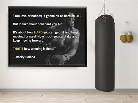 Amazon Rocky Balboa Quote Canvas Print Motivational Quote Wall