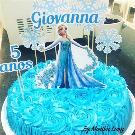 Topper Cake Frozen Elsa Anna Murah Bisa Custom Nama Dan Ucapan Lazada