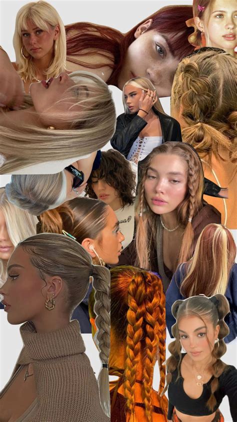 Moodboard Hairstyles Hair Aesthetic Collage In Hair Styles