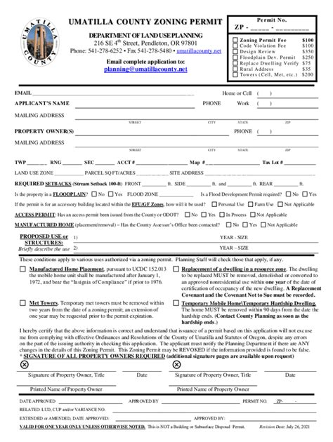 Fillable Online PDF County Floodplain Development Permit Application