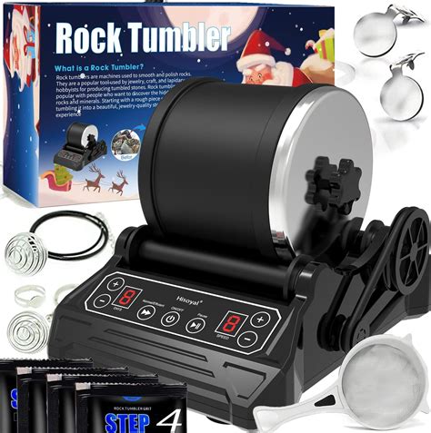 Rock Tumbler,A Premium Upgraded Professional Rock Tumbler Kit Set with ...