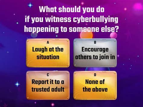 Say No To Cyberbullying P3 P4 Quiz