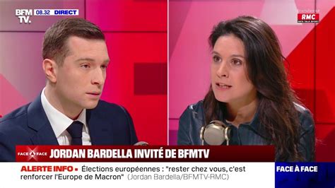 Vidéo Tensions entre Apolline de Malherbe et Jordan Bardella sur