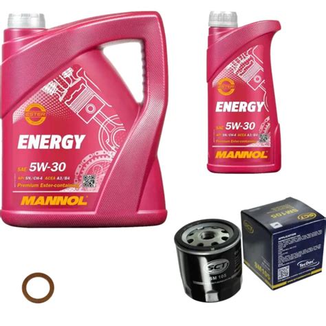 SCT GERMANY CONTROLLO Set Mannol Energia 5W 30 6L Per Opel Chevrolet