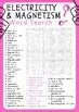 Electricity And Magnetism Word Search Puzzle Worksheet Fun No Prep