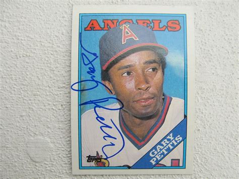 Angels Gary Pettis Signed Autographed Topps Mint Ebay