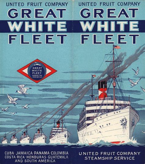 Great White Fleet Usa Carteles De Viajes Vintage Carteles De