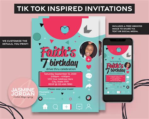 Tik Tok Invitation Template