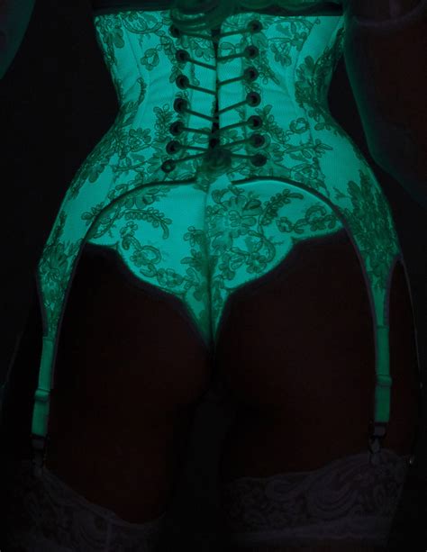 Artifice Products Glow In The Dark Lace Garter Corset Artifice Clothing